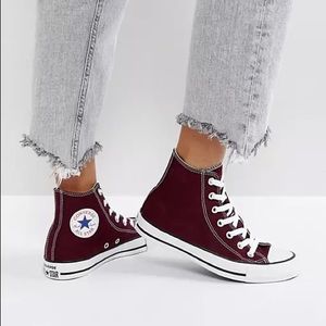 Maroon Converse High Tops